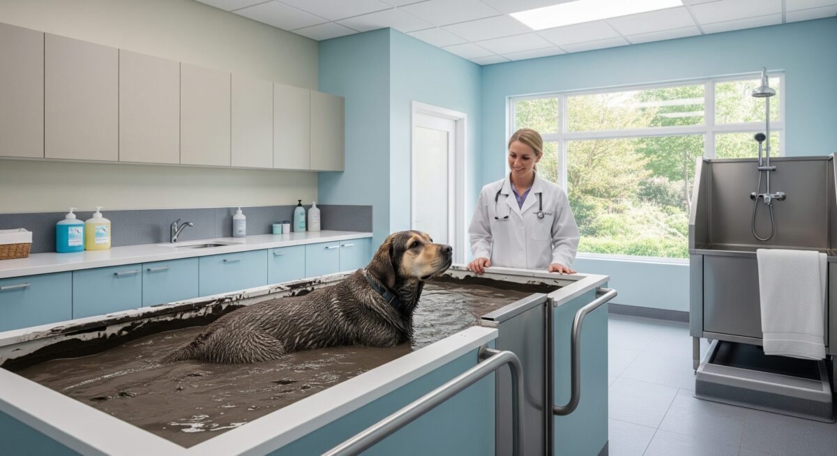 mud therapy for osteoarthritis and skin and coat in dogs