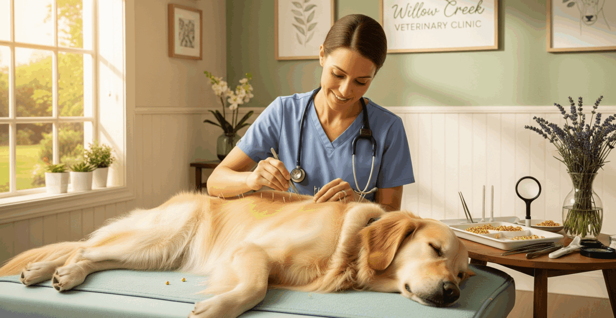 Gold bead acupuncture for canine joint pain