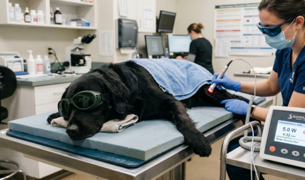 Laser acupuncture for canine osteoarthritis