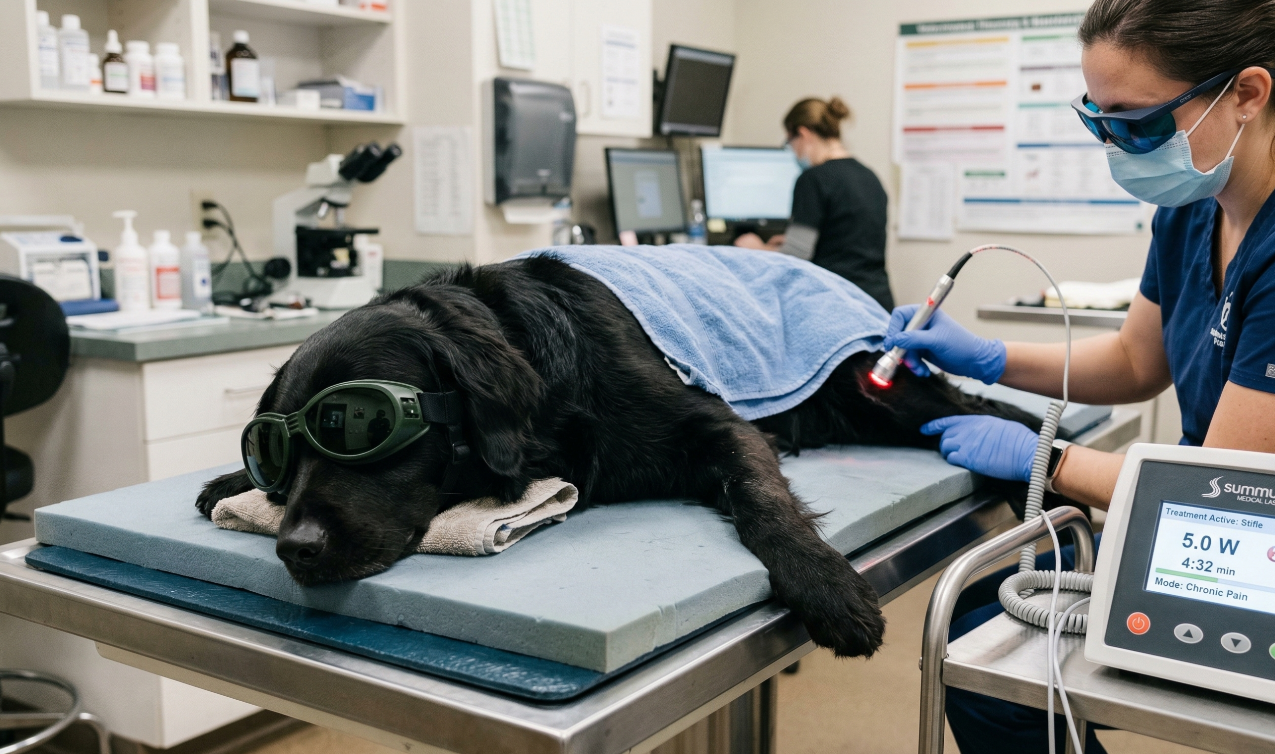 Laser acupuncture for canine osteoarthritis