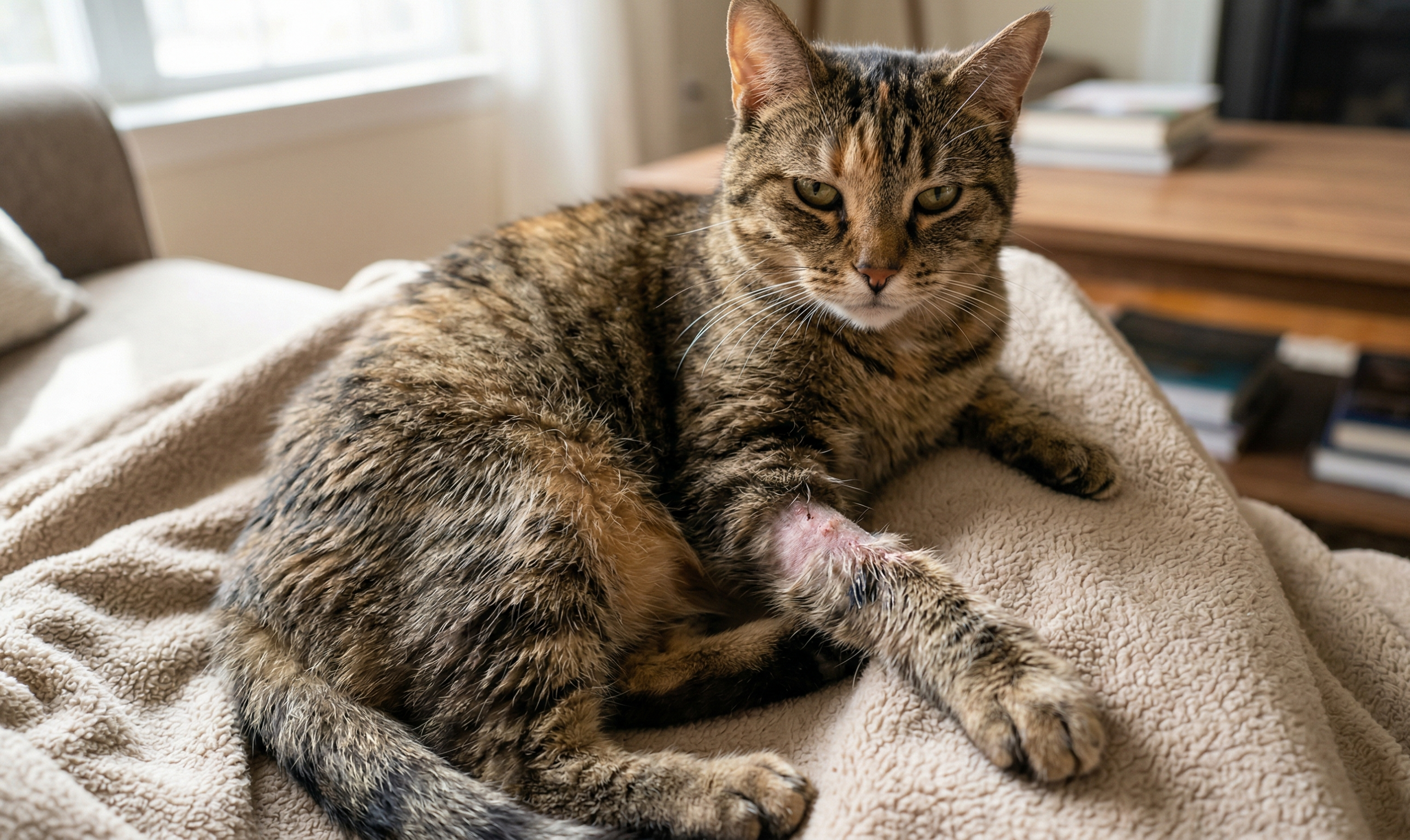 Cat over-grooming causes and solutions