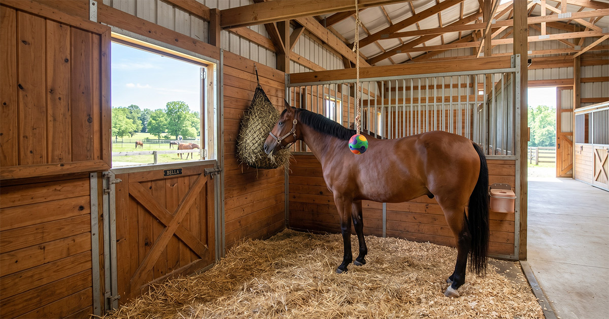 Equine enrichment for stalled horses