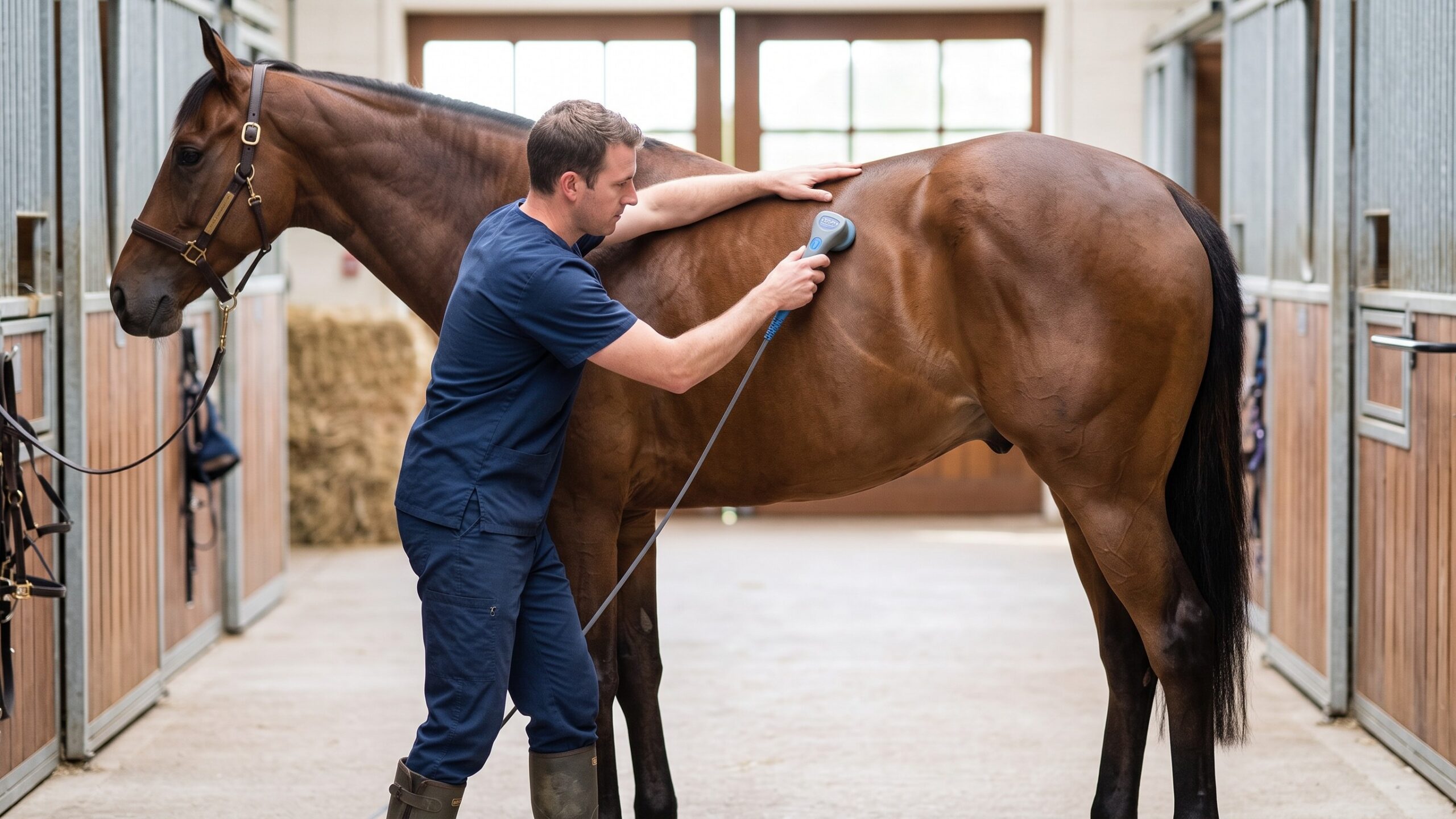 TECAR therapy equine back muscle
