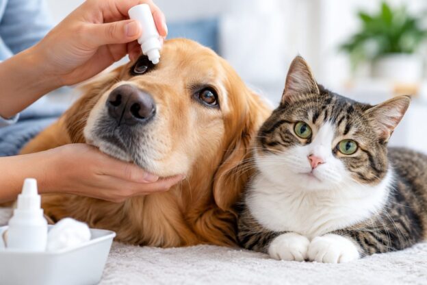 Eye care for dogs and cats with gentle at-home treatment.
